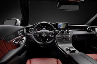 Mercedes Benz C250 AMG W205 2014 Luxury Interior Wallpaper for Android, iPhone and iPad
