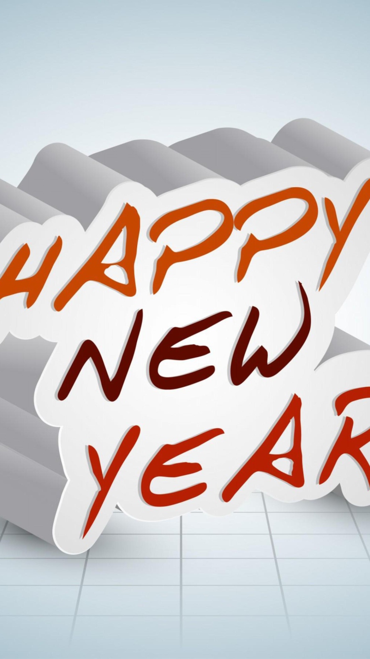 Das Happy New Year Wallpaper 750x1334