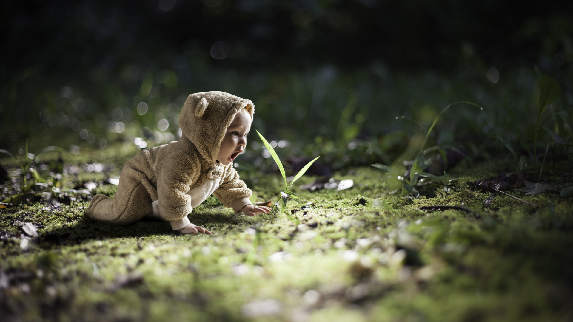 Fondo de pantalla Cute Baby Crawling 1920x1080