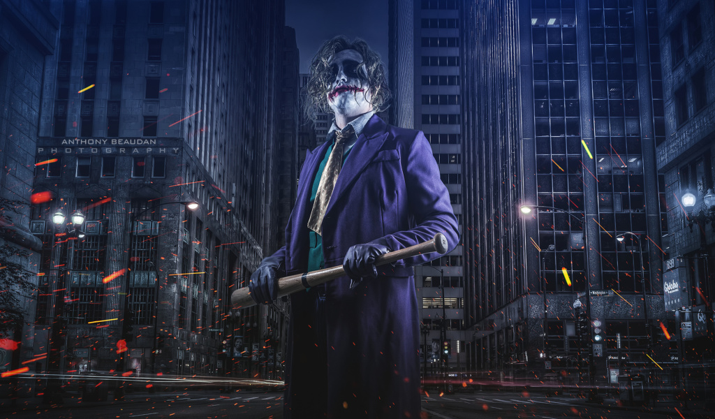 Das Joker Cosplay Wallpaper 1024x600