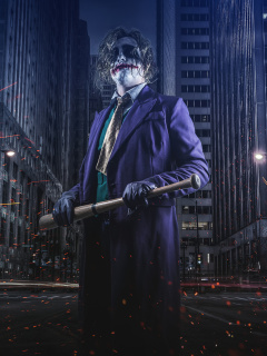 Fondo de pantalla Joker Cosplay 240x320