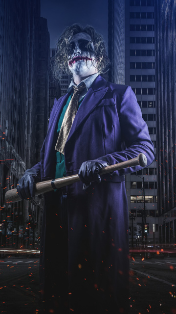 Das Joker Cosplay Wallpaper 360x640