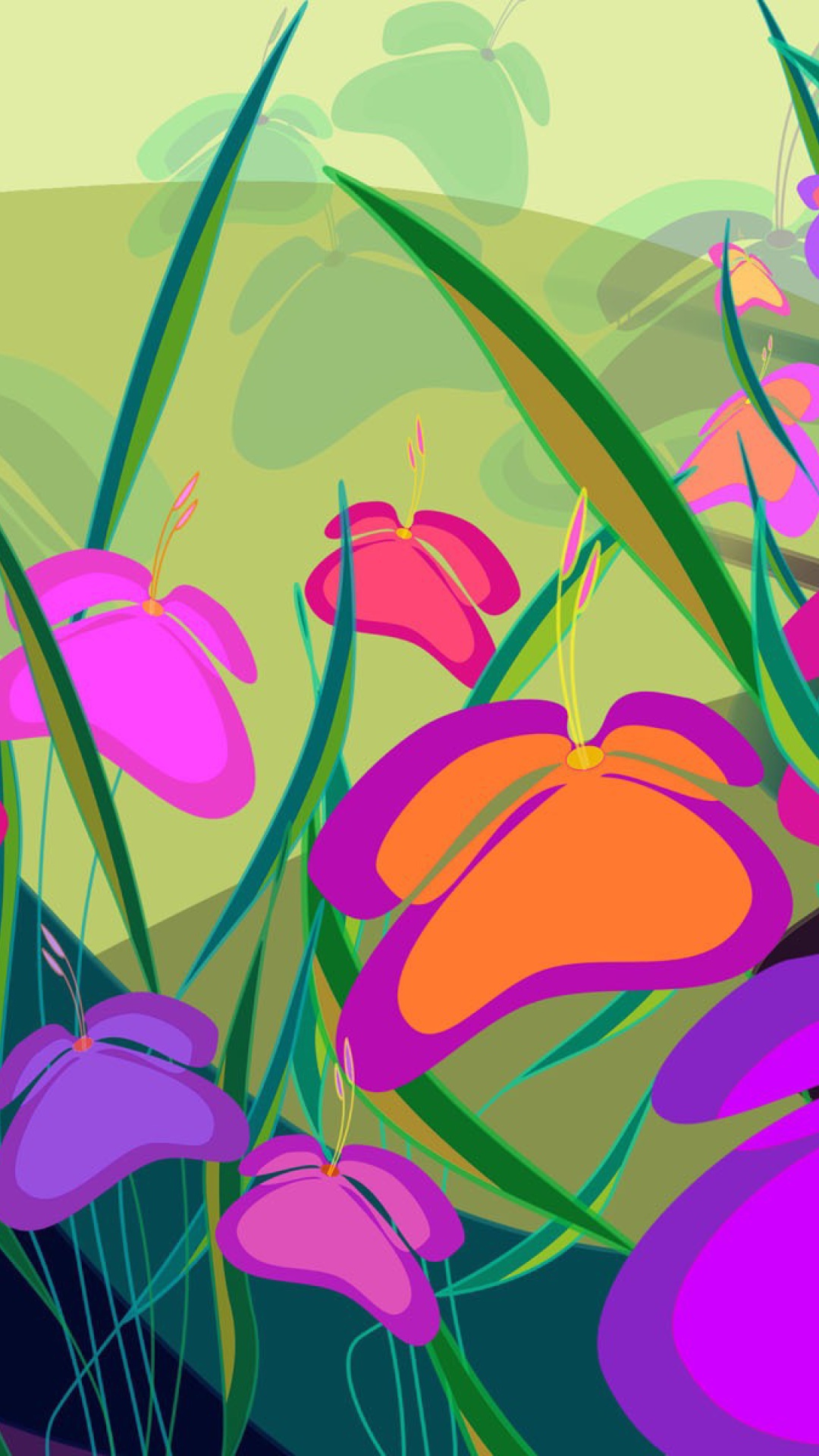 Das Meadow Flowers Wallpaper 1080x1920