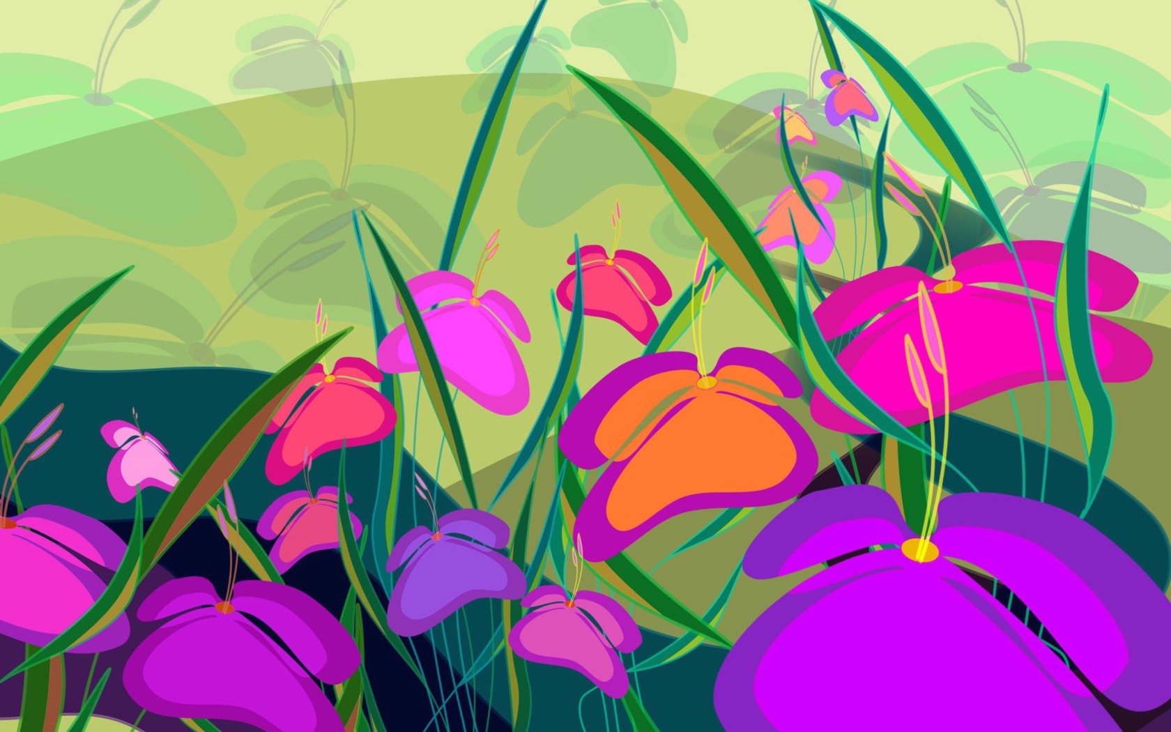 Screenshot №1 pro téma Meadow Flowers 1680x1050