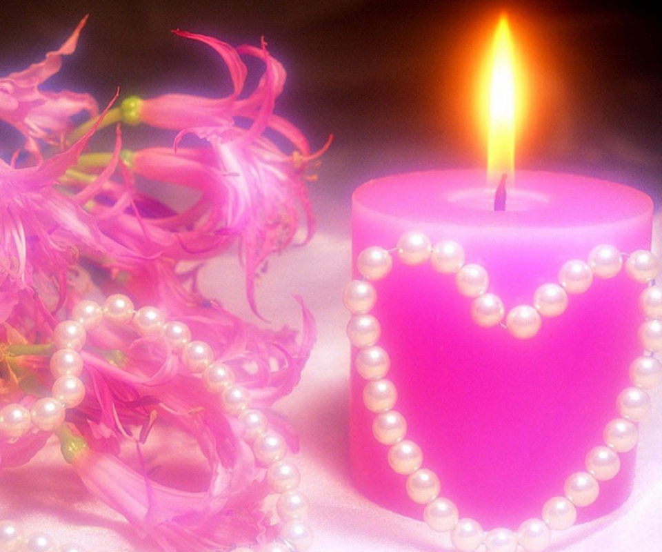 Heart Candle wallpaper 960x800