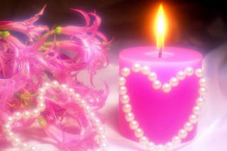 Heart Candle - Obrázkek zdarma pro 1366x768