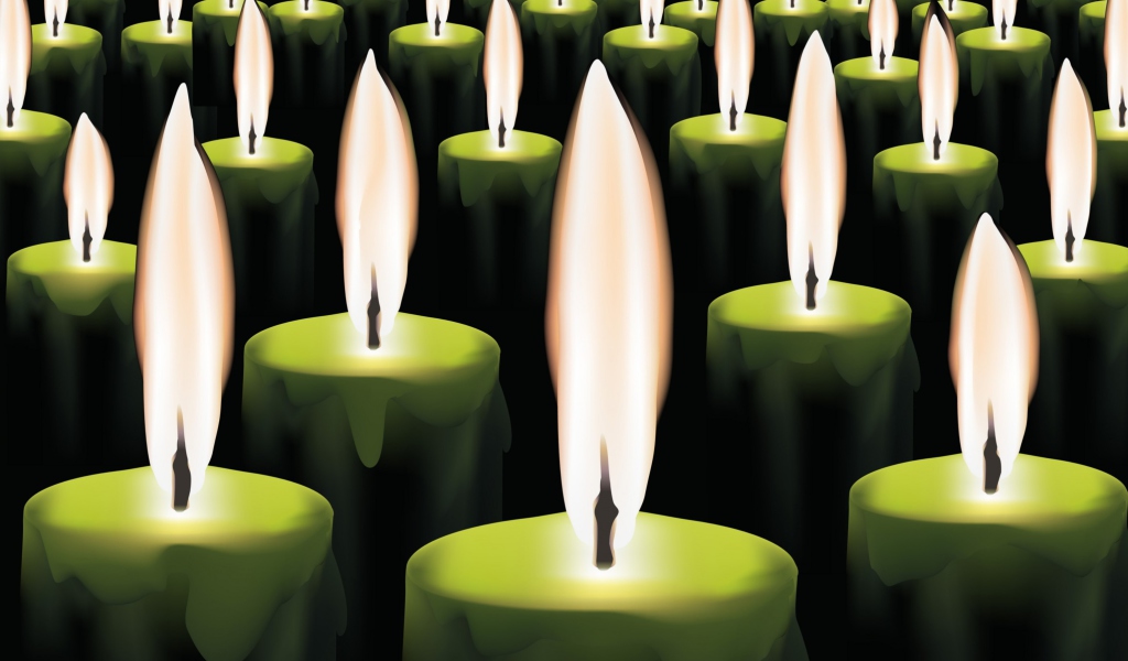 Screenshot №1 pro téma Green Candles 1024x600