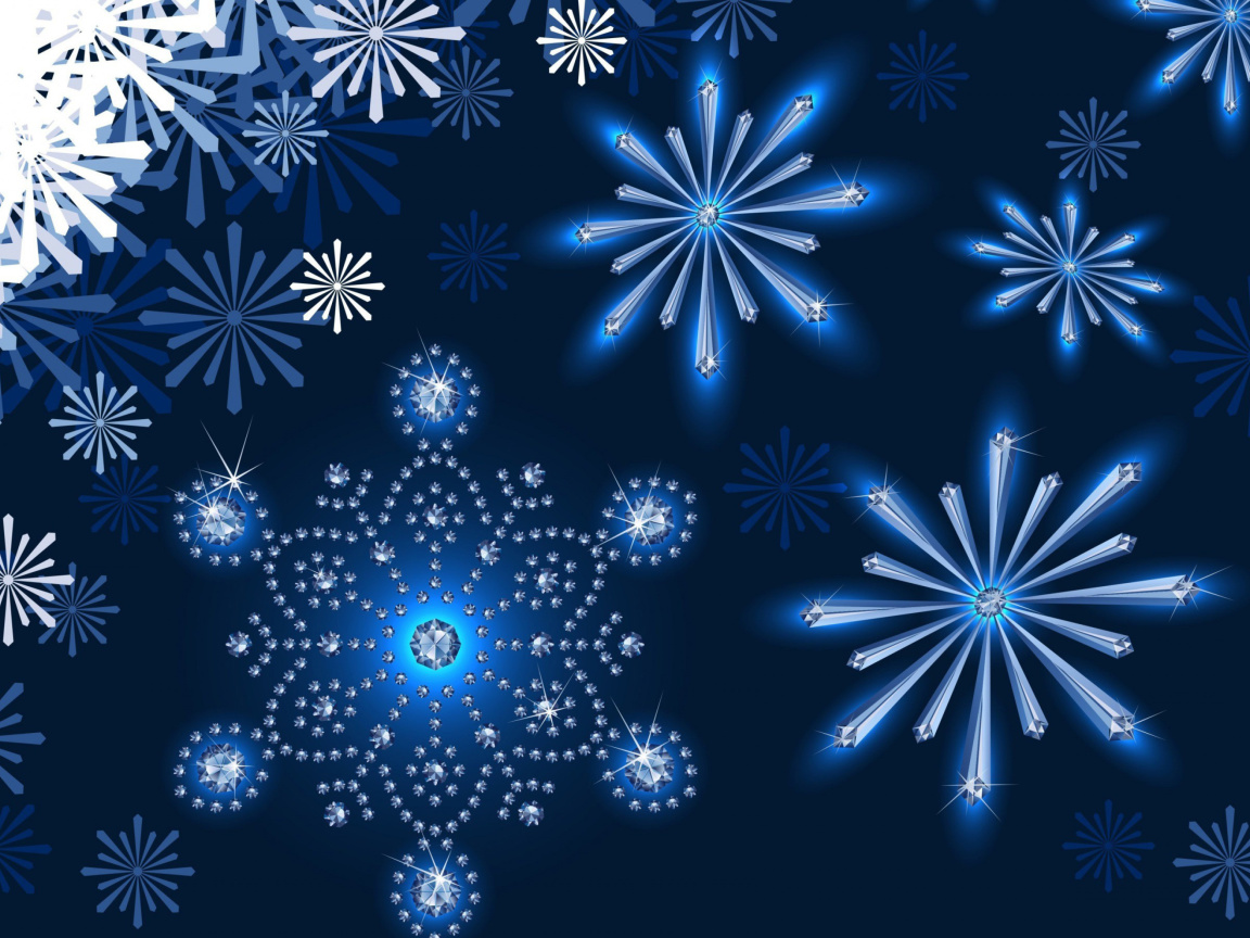 Das Snowflakes Ornament Wallpaper 1152x864