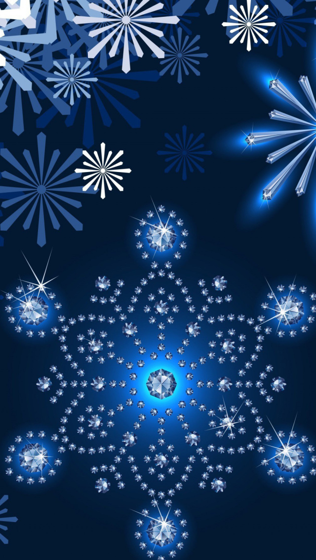 Das Snowflakes Ornament Wallpaper 640x1136