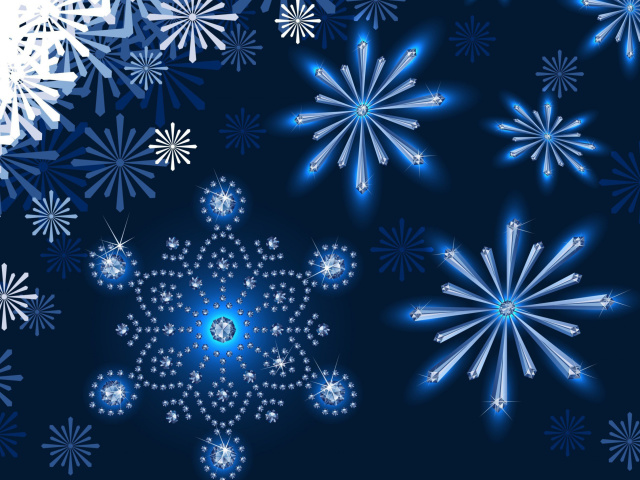 Обои Snowflakes Ornament 640x480