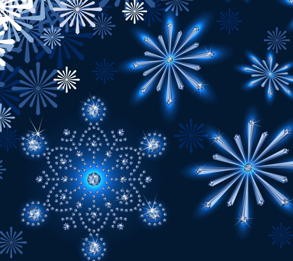 Snowflakes Ornament wallpaper 960x854