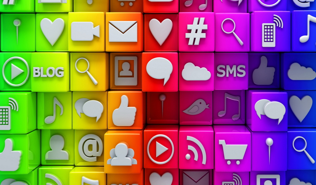 Screenshot №1 pro téma Social  Media Icons: SMS, Blog 1024x600