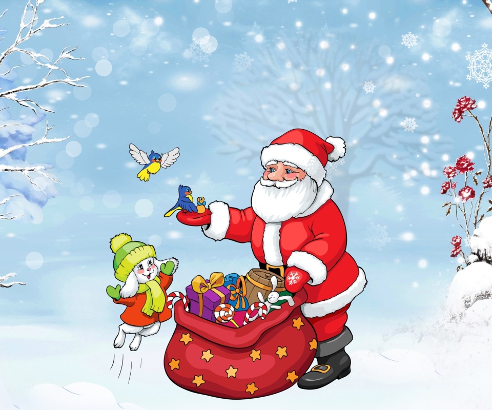 Das Santa Claus And The Christmas Adventure Wallpaper 960x800