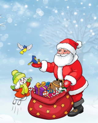 Santa Claus And The Christmas Adventure Background for 240x320