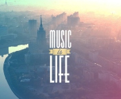Das Music Is Life Wallpaper 176x144