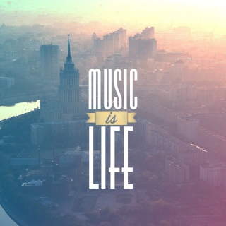Music Is Life Background for 1024x1024