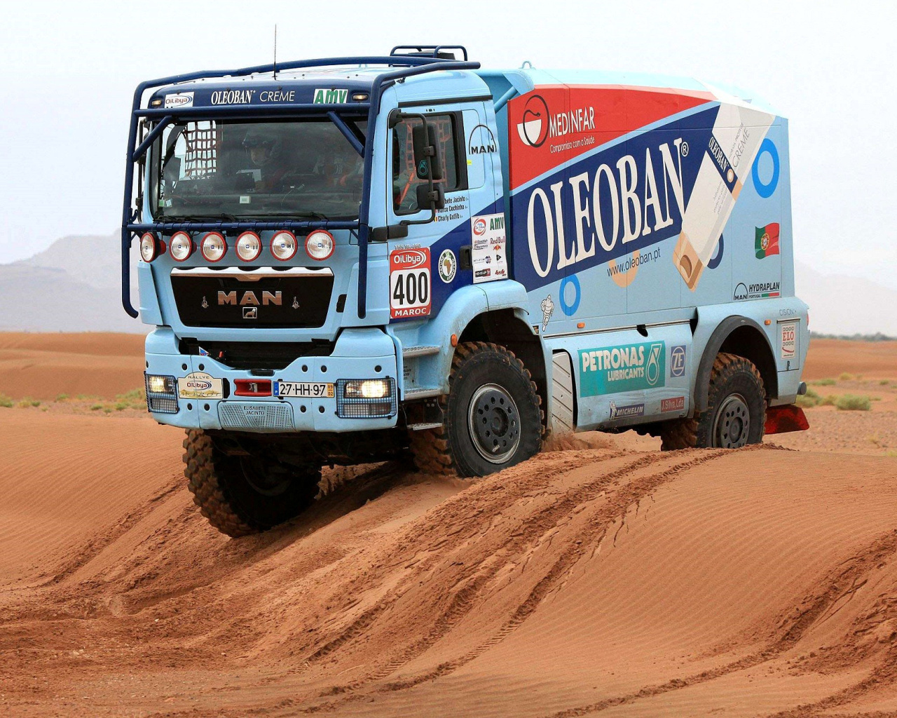 Das Dakar Rally Man Truck Wallpaper 1280x1024