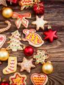 Fondo de pantalla Christmas Decorations Cookies and Balls 132x176