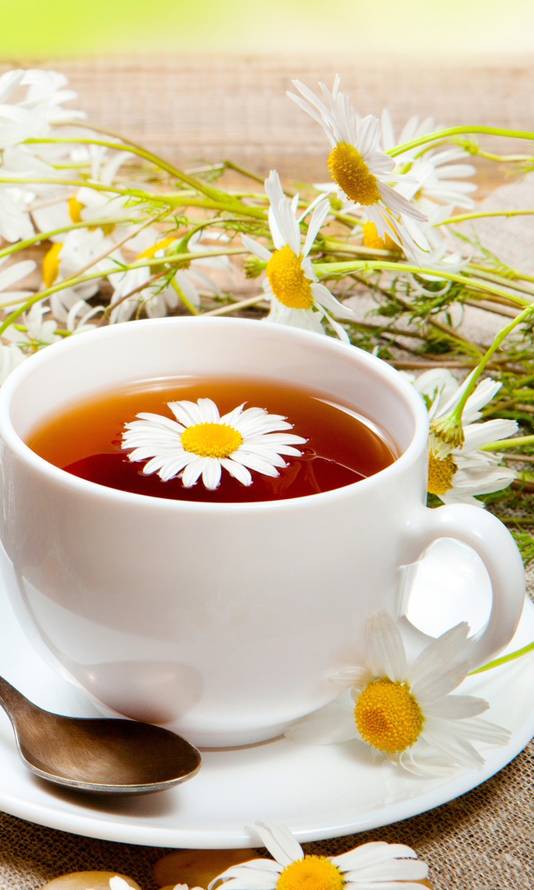 Chamomile Tea wallpaper 768x1280