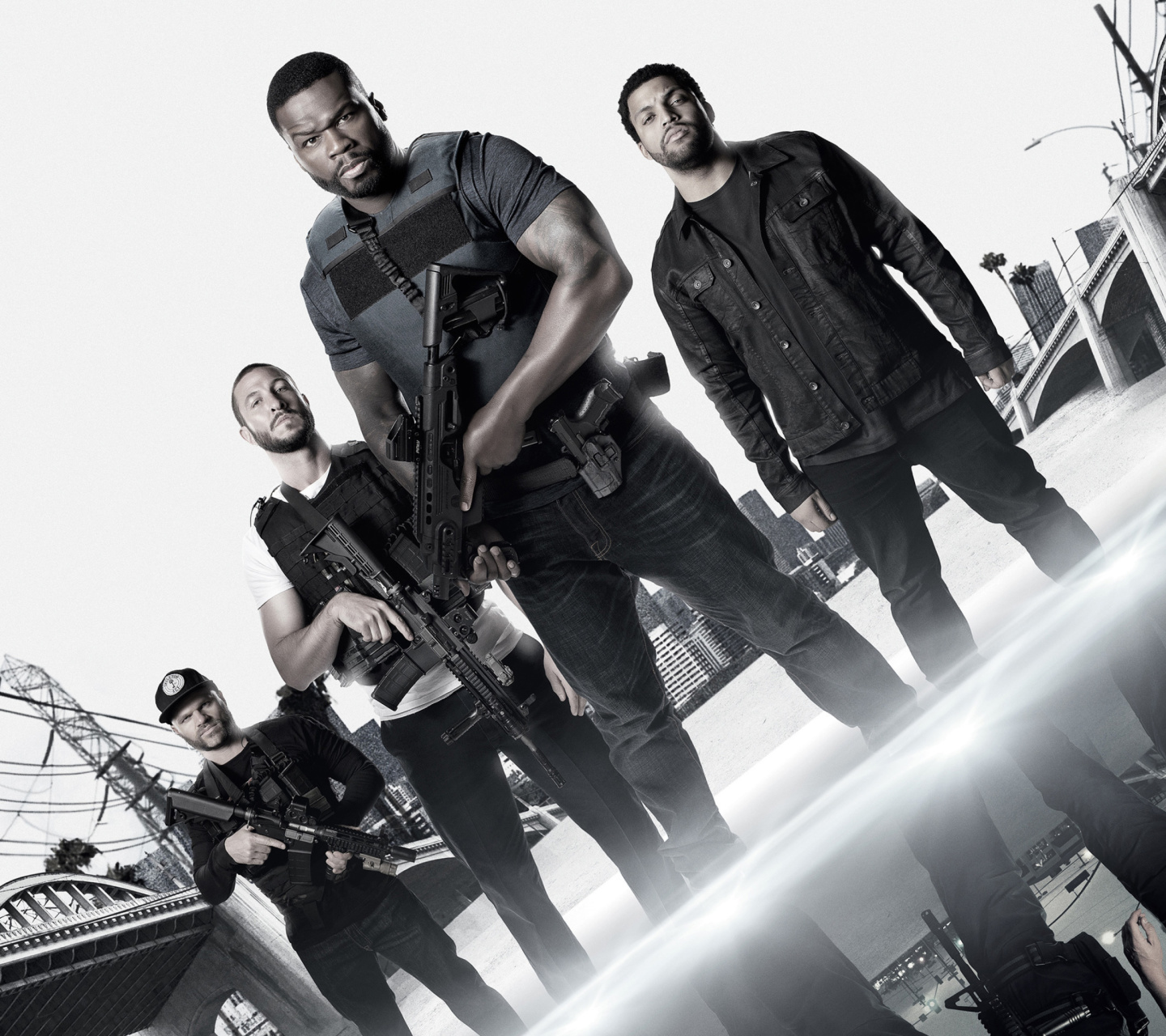 Обои Den of Thieves movie with 50 Cent, Oshea Jackson, Jr Pablo Schreiber 1440x1280