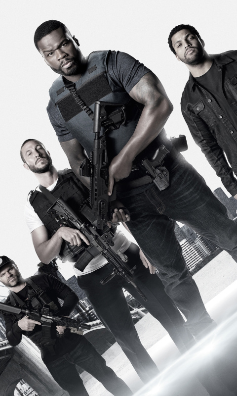 Sfondi Den of Thieves movie with 50 Cent, Oshea Jackson, Jr Pablo Schreiber 480x800