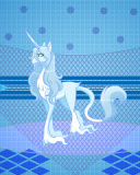 Fondo de pantalla My Little Pony Blue Style 128x160