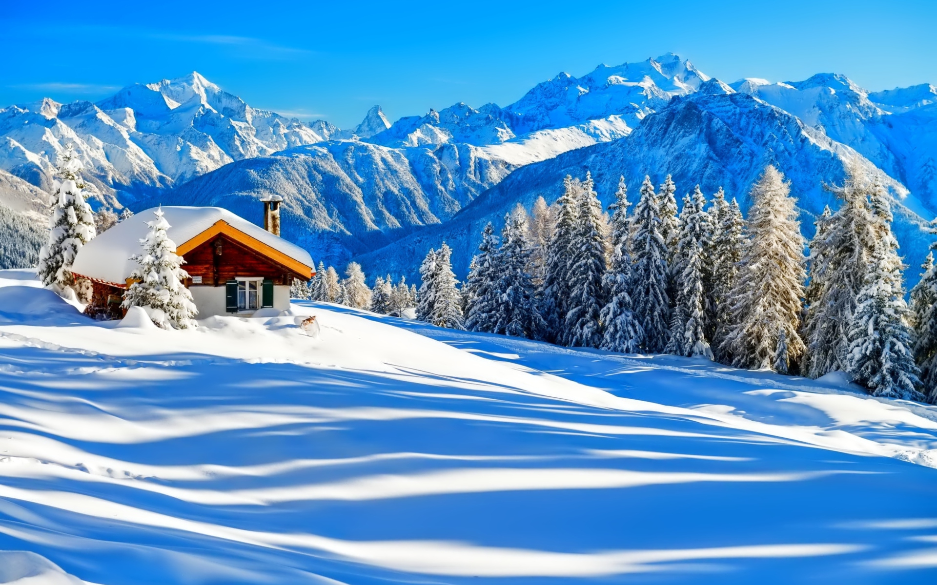Sfondi Switzerland Alps in Winter 1920x1200