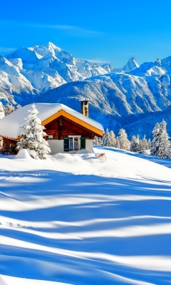 Screenshot №1 pro téma Switzerland Alps in Winter 240x400