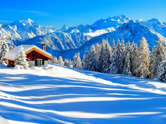 Switzerland Alps in Winter wallpaper 640x480