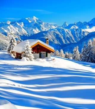 Switzerland Alps in Winter Background for Nokia C5-05