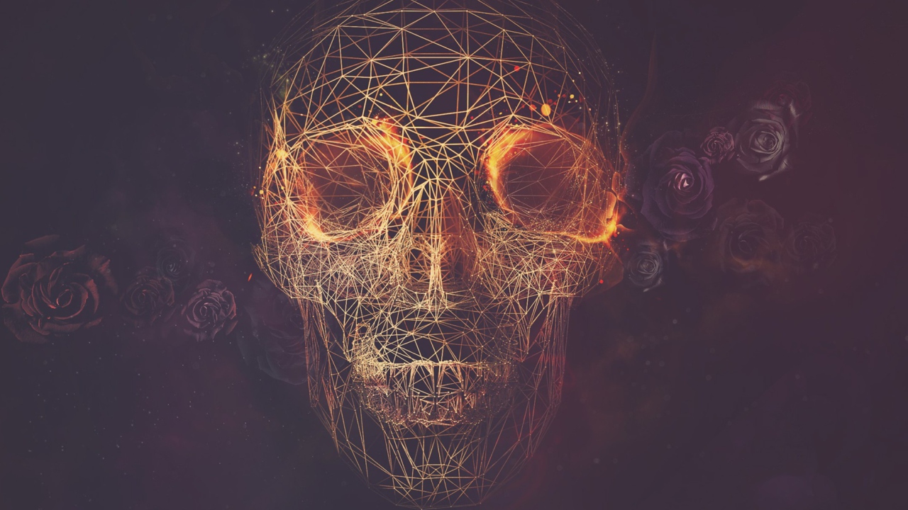 Das Skull Artwork Wallpaper 1280x720