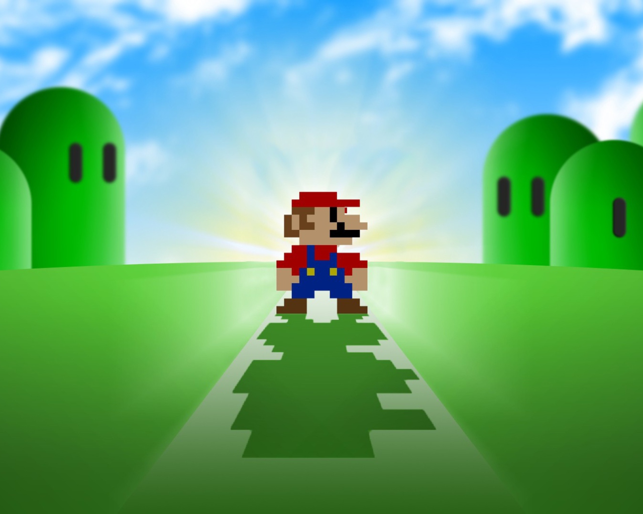Super Mario Video Game wallpaper 1280x1024