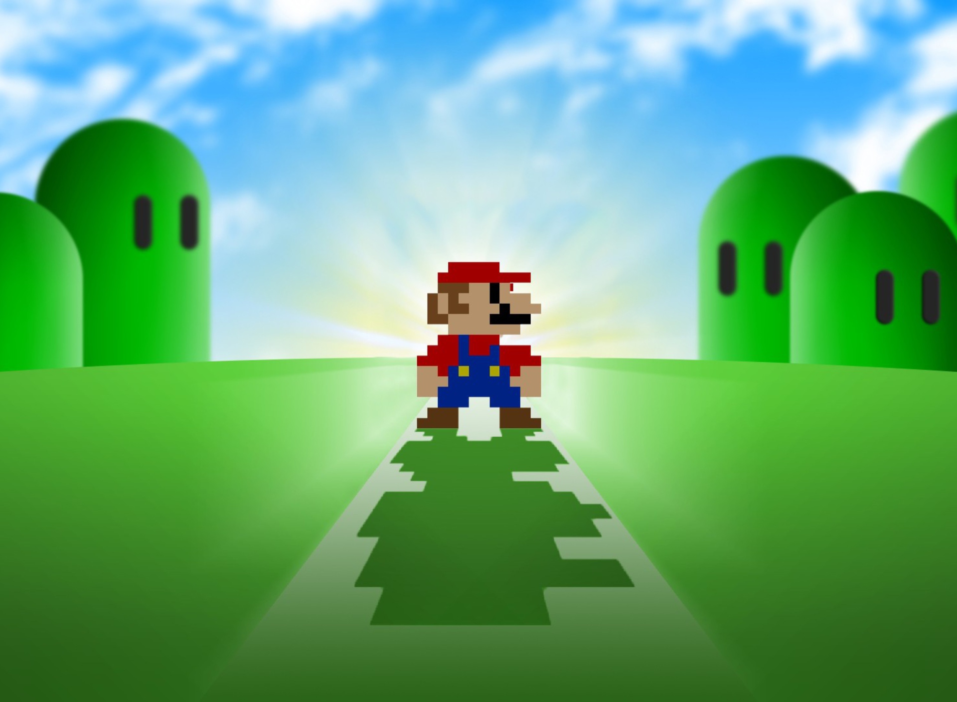 Обои Super Mario Video Game 1920x1408