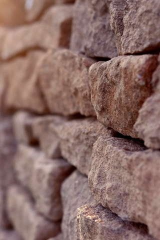 Sfondi Macro Brick Wall Closeup 320x480