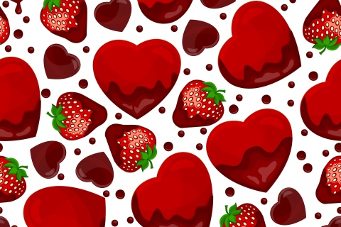 Strawberry and Hearts screenshot #1 480x320