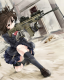 Anime Warrior Girl screenshot #1 128x160