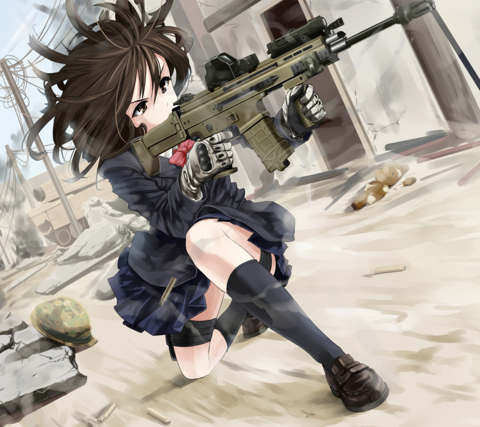 Das Anime Warrior Girl Wallpaper 960x854