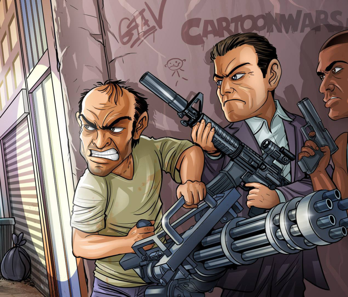 Fondo de pantalla Grand Theft Auto V Gangsters 1200x1024