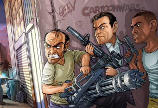 Grand Theft Auto V Gangsters - Fondos de pantalla gratis para Nokia Asha 201