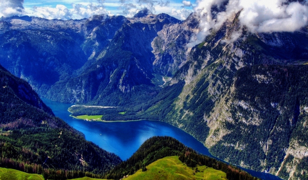 Screenshot №1 pro téma Konigssee, Berchtesgaden, Germany 1024x600