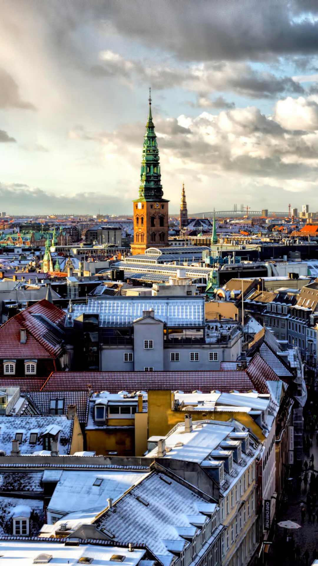 Обои Copenhagen Roofs 1080x1920