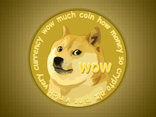 Das Dog Golden Coin Wallpaper 320x240