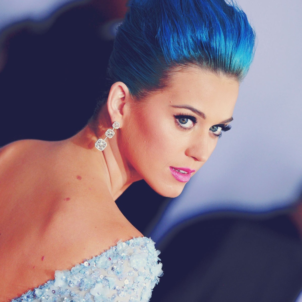 Katy Perry Blue Hair wallpaper 1024x1024