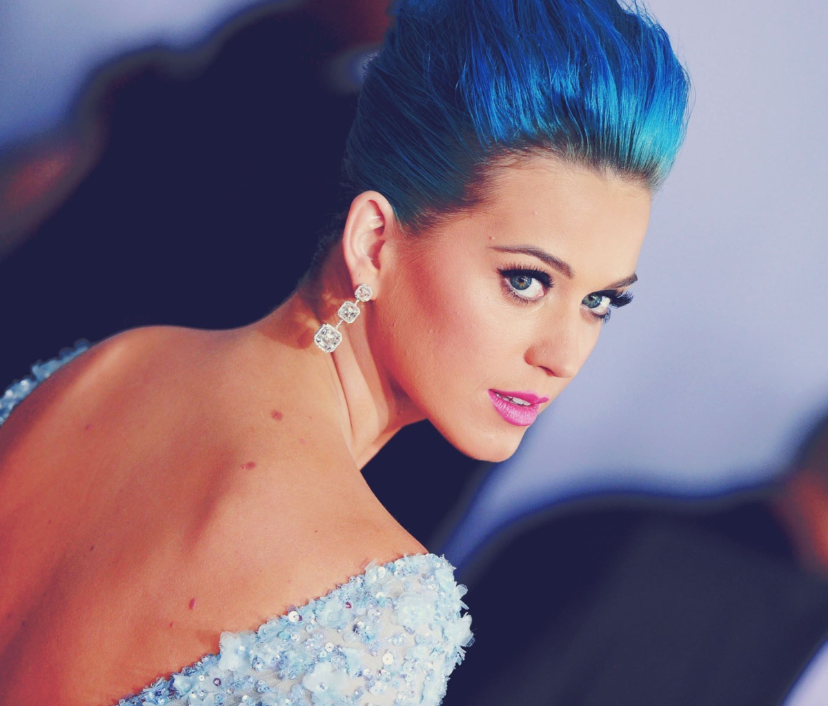 Das Katy Perry Blue Hair Wallpaper 1200x1024