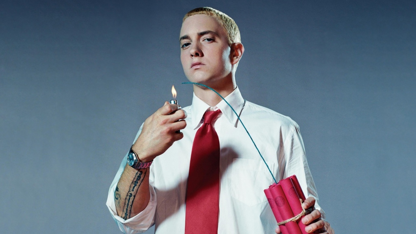 Обои Eminem The Real Slim Shady 1366x768