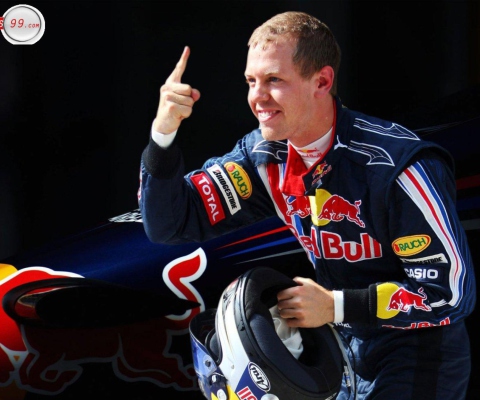 Fondo de pantalla Sebastian Vettel - World Champions Formula 1 480x400