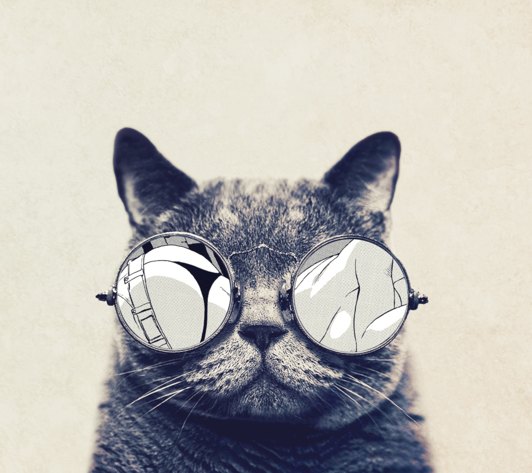 Screenshot №1 pro téma Funny Cat In Round Glasses 1080x960