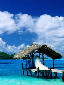 Screenshot №1 pro téma Thatched Hut, Bora Bora, French Polynesia 132x176