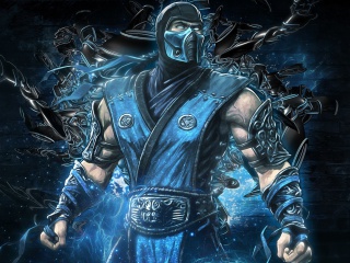 Das Mortal kombat, Sub zero Wallpaper 320x240