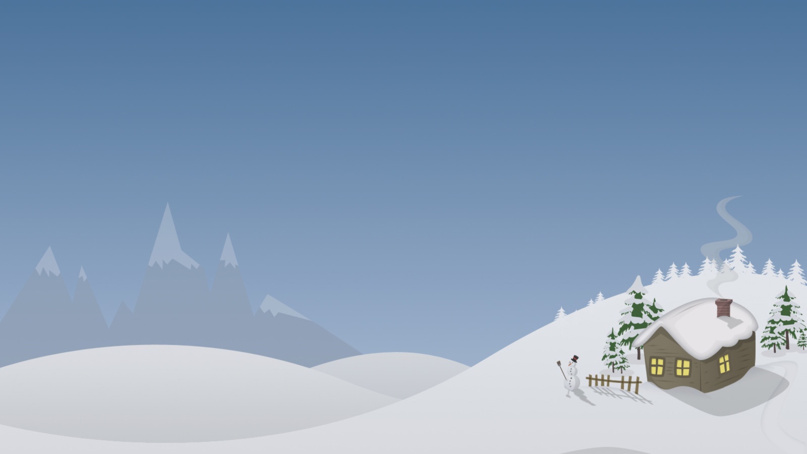Screenshot №1 pro téma Winter House Drawing 1600x900